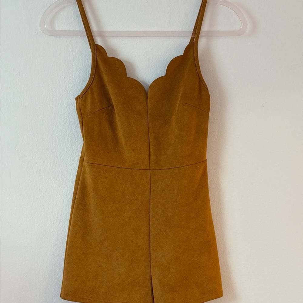 Blue Blush Tan strappy Romper